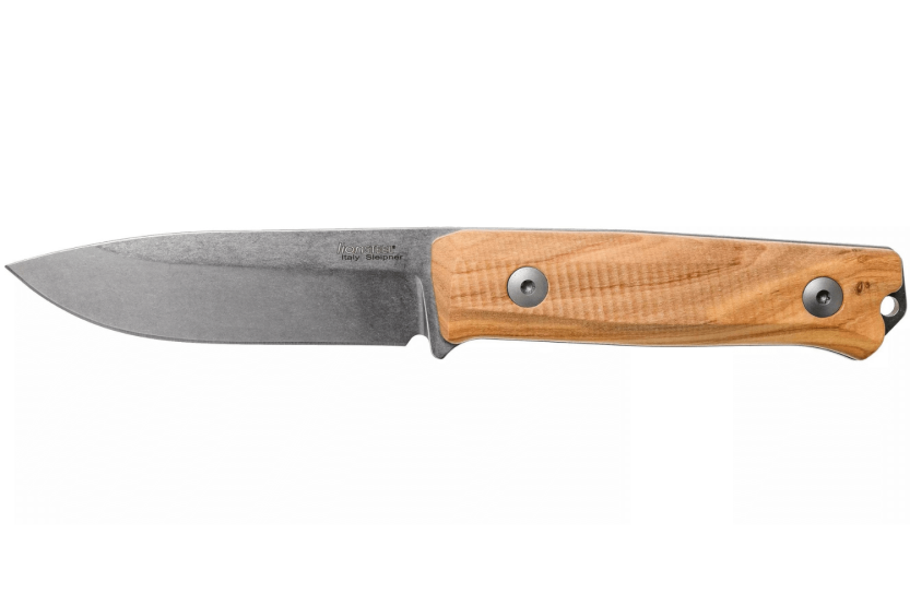 Cuchillo LionsSteel B40.UL 10,3cm mango de madera de olivo + funda de cuero