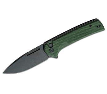 C210062 CIVIVI Conspirator folding knife with Blackwash blade and 11.7cm green Micarta handle