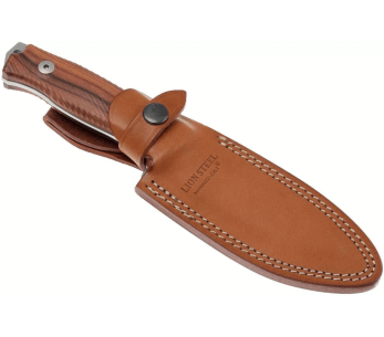 Coltello LionSteel M5.ST lama 11,5 cm manico in legno di sandalo + fodero in pelle 2