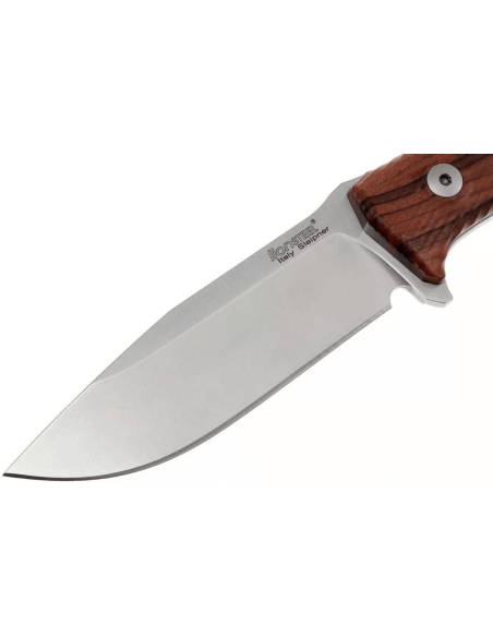 LionSteel M5.ST knife 11.5cm blade sandalwood handle + leather sheath
