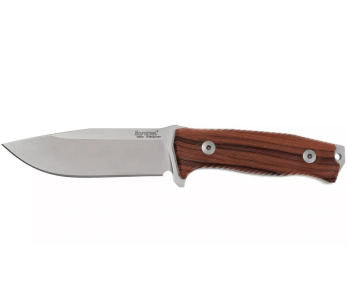 LionSteel M5.ST veitsi 11.5cm terä santelipuu kahva + nahkatuppi