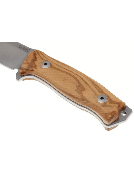 LionSteel M5.UL-kniv 11,5 cm blad i oliventre + skinnhylse