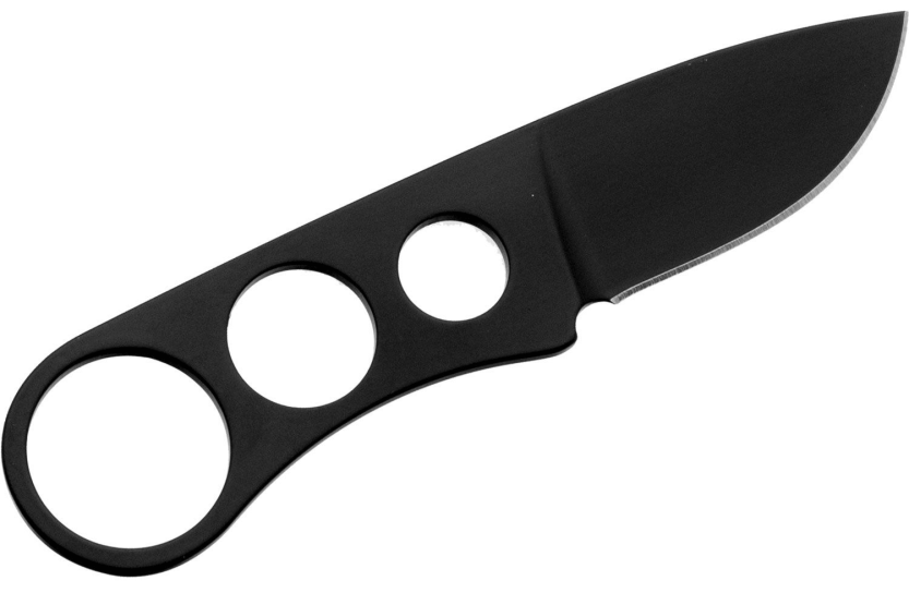 Maserin 909.T Coltello da collo lama 4,5 cm manico traforato in acciaio inox + fodero