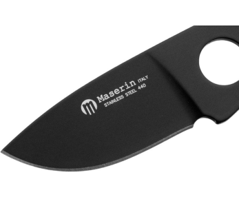 Maserin 909.T halskniv 4,5 cm blad i rustfritt stål med gjennombrutt håndtak + etui 2