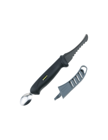 Cuchillo limpia peces Marttiini 175019 hoja 10cm mango de goma + funda