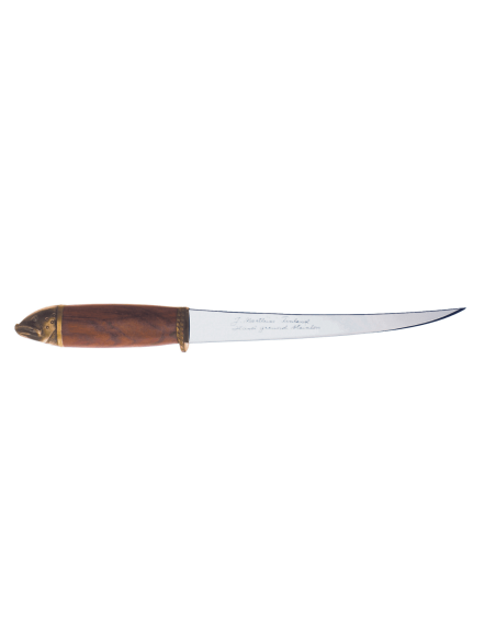 552017 Marttiini laksefileteringskniv 19 cm blad trehåndtak + etui