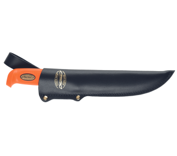 Marttiini Hunter's Carving Martef 935024 kniv 15 cm blad oransje gummihåndtak + etui 2