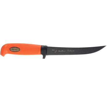 Marttiini Hunter's Carving Martef 935024 kniv 15cm blad orange gummihandtag + fodral