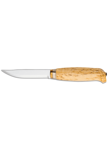 Marttiini Lynx 131010 kniv 11 cm blad krøllet birkehåndtag + etui