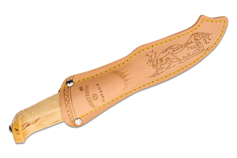Marttiini Lynx 131010 knife 11cm blade curly birch handle + case