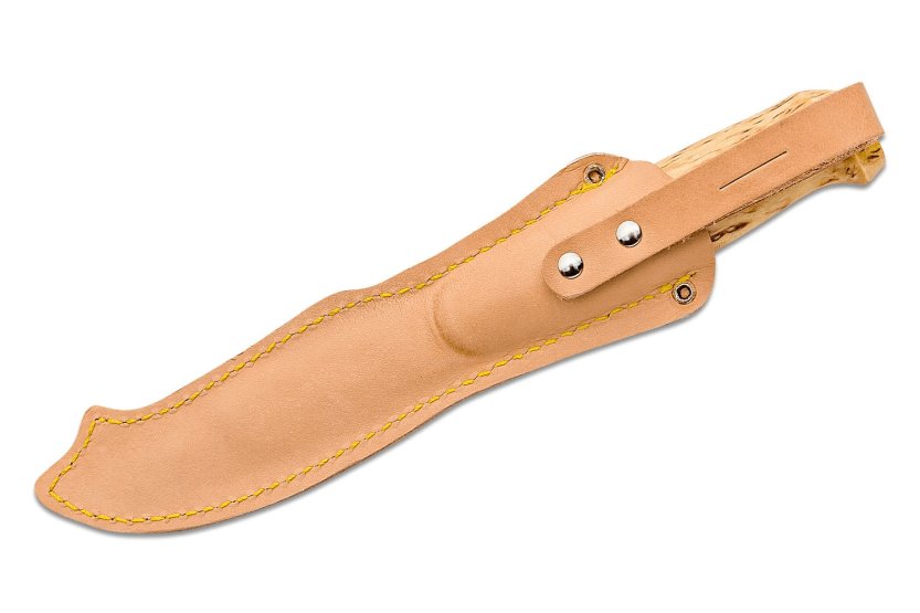 Marttiini Lynx 131010 kniv 11 cm blad krøllet birkehåndtag + etui