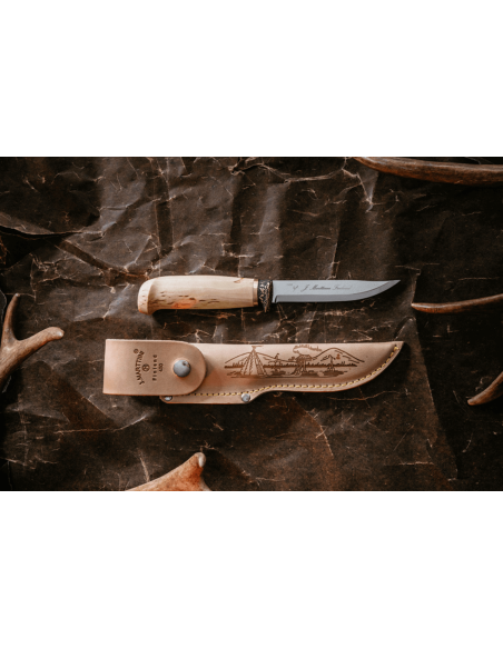 450012 Marttiini Deluxe Lynx Bronze coltello da caccia lama 11cm manico in betulla + fodero