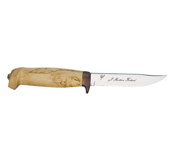 450012 Marttiini Deluxe Lynx Bronze jaktkniv 11 cm blad bjørkehåndtak + slire