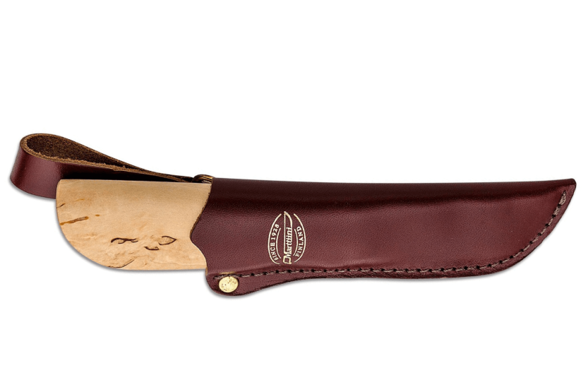 Marttiini New Handy kniv 511017 7,5 cm blad krøllet birkehåndtag + etui