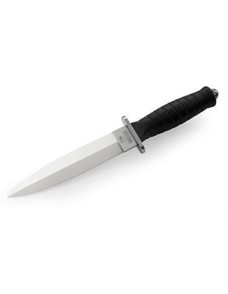 Maserin Diabolik 4950 kniv 16 cm sort gummihåndtag + nylonskede