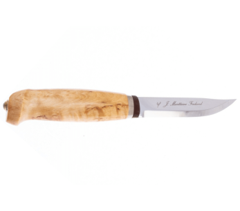 Marttiini Lynx 132 132010 kniv 11 cm blad krøllete bjørkehåndtak + etui