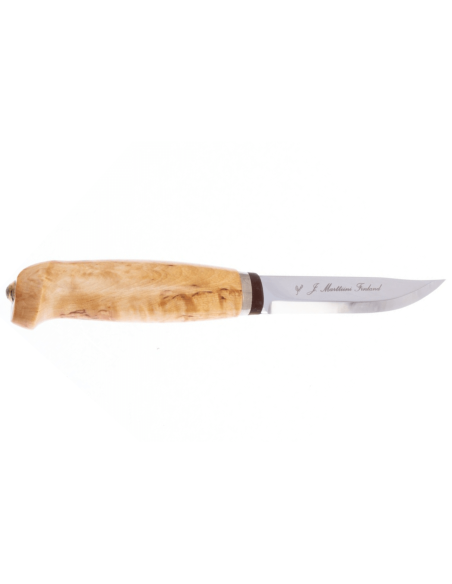 Marttiini Lynx 132 132010 kniv 11cm blad lockigt björkhandtag + fodral