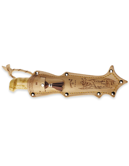 Marttiini Lynx 132 132010 mes 11cm lemmet krullend berken handvat + etui