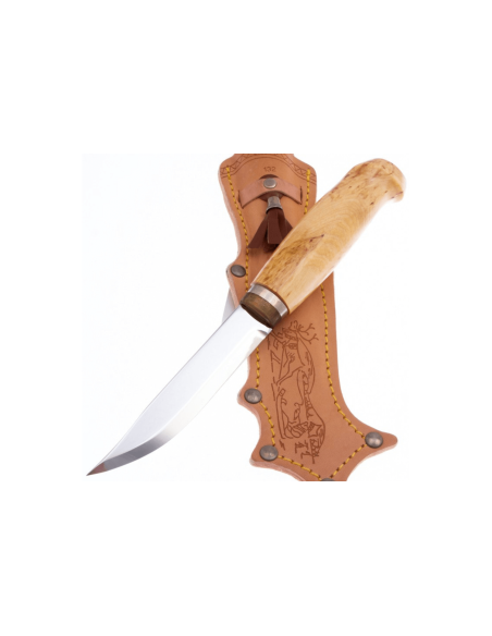 Marttiini Lynx 132 132010 knife 11cm blade curly birch handle + case