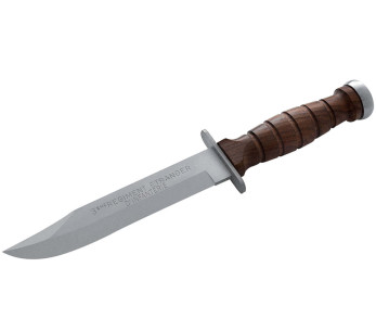 Maserin kniv 3EME R.E.I. 6009 18 cm blad trehåndtak + skinnslire og brynestein