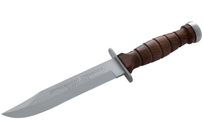 Maserin 3EME R.E.I. 6009 coltello con lama da 18 cm e manico in legno + fodero in pelle e pietra per affilare