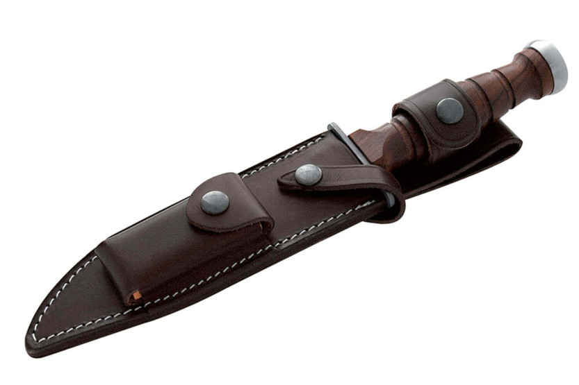 Maserin mes 3EME R.E.I. 6009 18cm lemmet houten handvat + leren schede en wetsteen