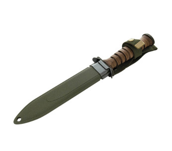 Cuchillo Maserin 2EME R.E.P. 6209 17cm hoja mango cuero + funda caqui 2