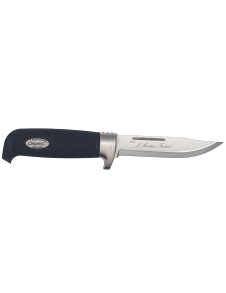 Faca Marttiini Big Game Basic 184019 Lâmina de 13 cm cabo de borracha preta + estojo