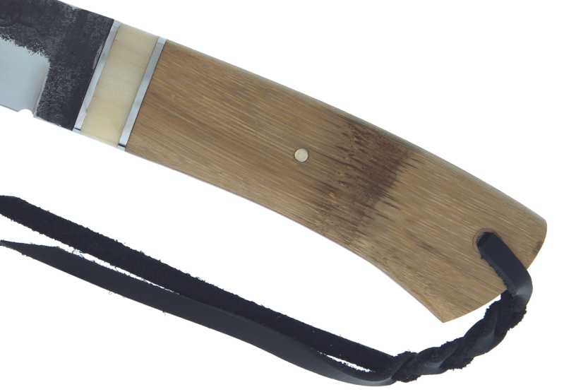 Cuchillo Citadel 63122 Nordic 2009 12cm hoja mango bambú con anilla hueso + funda cuero