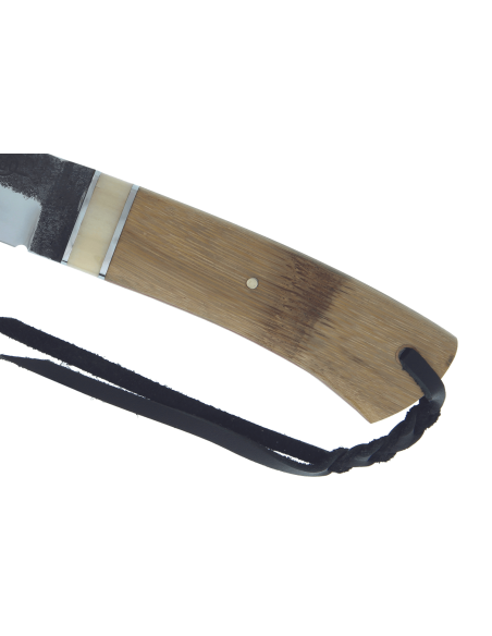 Citadel 63122 Nordic 2009 mes 12cm lemmet bamboe handvat met botring + lederen schede
