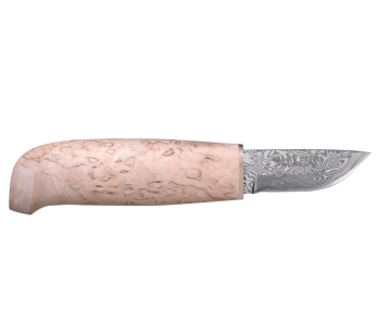 558010 Marttiini Ice Crystal knife 5.9cm damascus blade birch handle + case/gift box