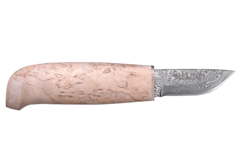 558010 Marttiini Ice Crystal knife 5.9cm damascus blade birch handle + case/gift box