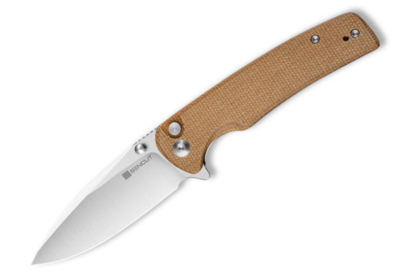 Sencut Sachse S210073 brown micarta handle folding knife 11.2cm