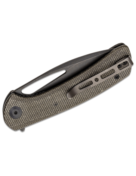 Sencut Honoris SA07B folding knife dark green micarta handle 11.2cm