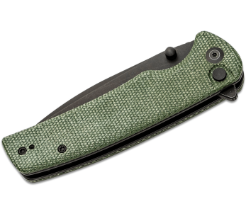 Sencut Sachse S210072 coltello pieghevole verde scuro manico in micarta 11cm 2