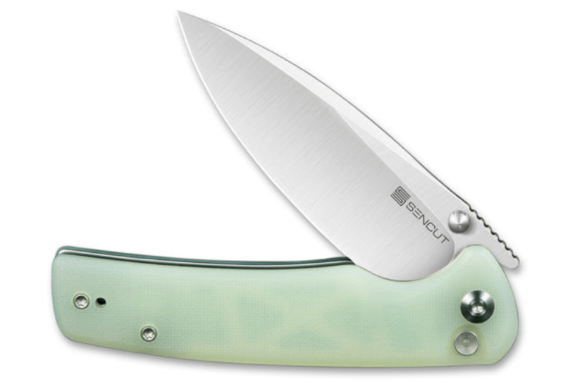 Sencut Sachse S210074 folding knife Natural green G10 handle 11cm