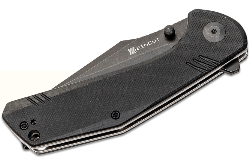 Faca dobrável Sencut Actium SA02C Cabo G10 preto de 11,5 cm