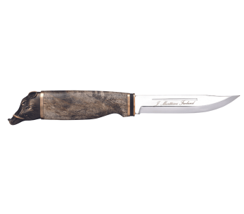 Marttiini Villsvin Kniv 546013 11 cm karbonblad bjørkehåndtak + etui/gaveeske
