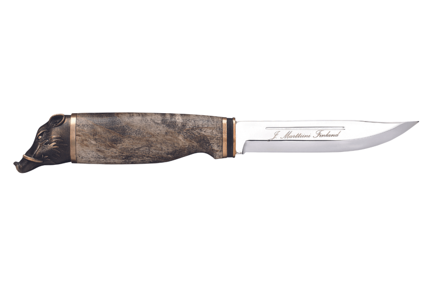 546013 Cuchillo Marttiini Jabalí 11cm hoja carbono mango abedul + estuche/caja regalo