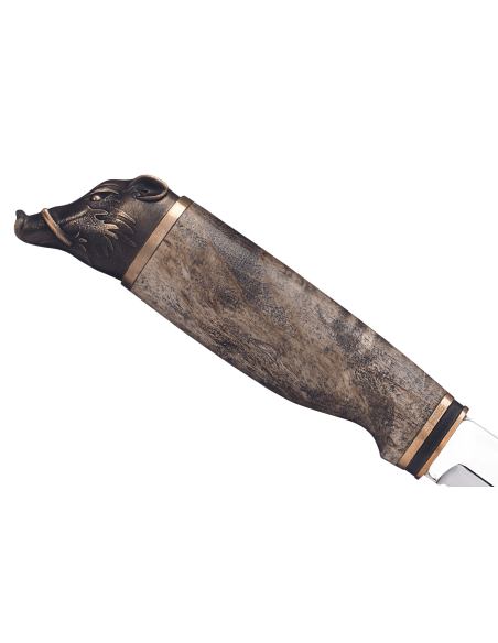 546013 Cuchillo Marttiini Jabalí 11cm hoja carbono mango abedul + estuche/caja regalo