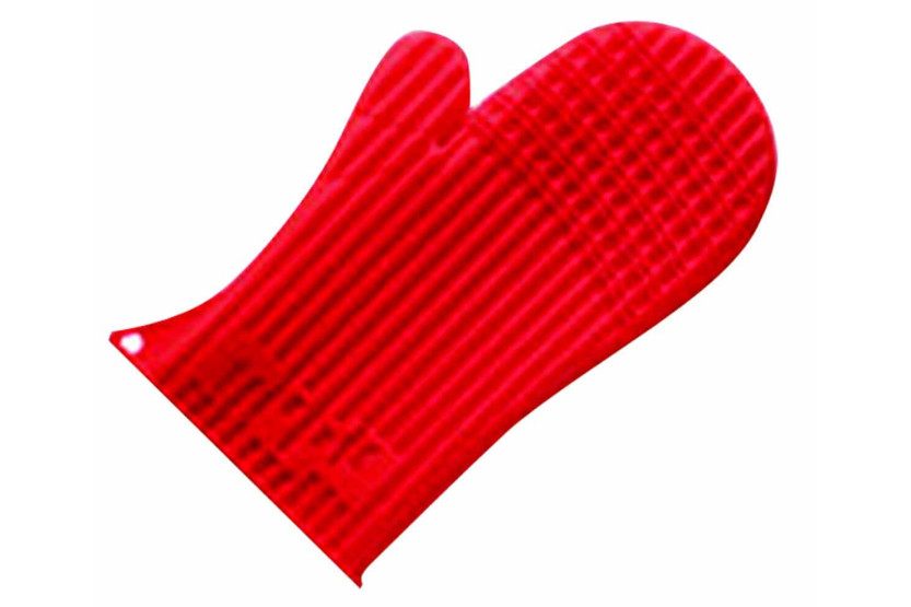 Manopla de silicona roja resistente al calor 27x15cm