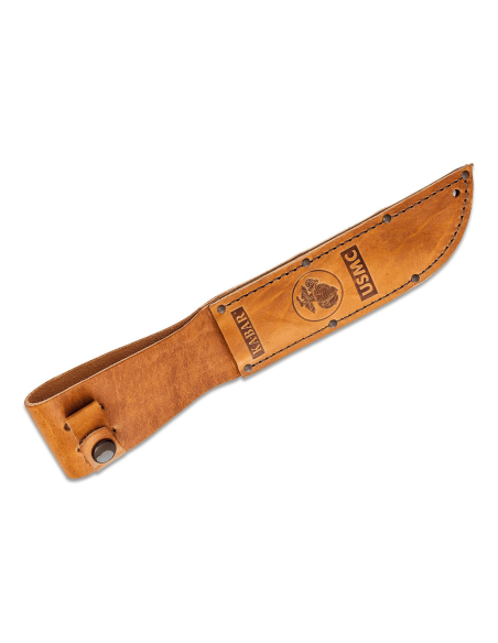KA-BAR USMC Fighter 1217 coltello 17,8 cm lama in carbonio manico in pelle + fodero in pelle
