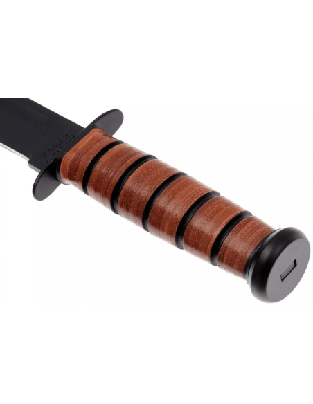 Messer KA-BAR USMC Fighter 1217 Karbonklinge 17,8cm Ledergriff + Lederetui