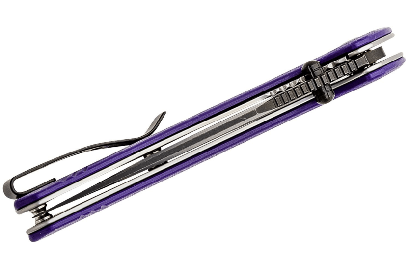 Sencut Actium SA02D foldekniv 11,5 cm med fiolett G10-håndtak