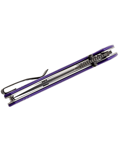 Sencut Actium SA02D foldekniv 11,5 cm med fiolett G10-håndtak