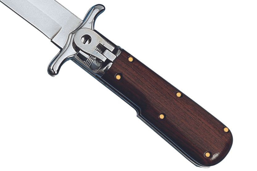 Navaja Fox Special Hunter 1647 con mango de madera de 11cm + funda de cuero