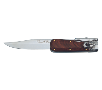 Fox Special Hunter 1647 foldekniv 11 cm med trehåndtak + skinnhylse 2