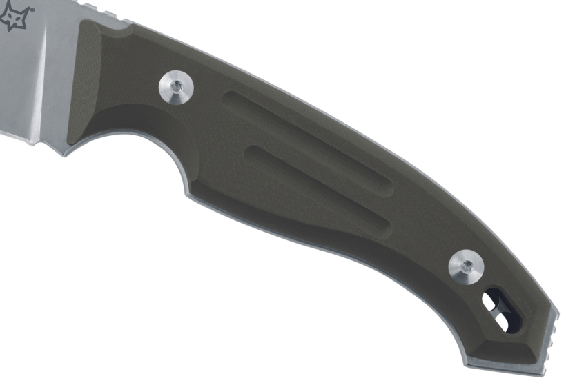 Cuchillo Fox Octopus Vulgaris FX.510OD 11.5cm hoja verde G10 mango + funda de cuero