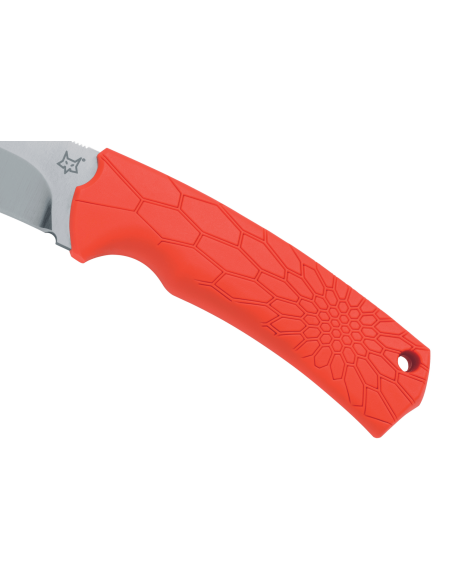 Fox Core Orange FX.607OR mes 10cm lemmet polypropyleen/rubber handvat + nylon schede
