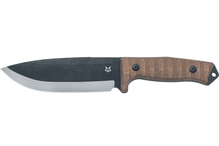 Fox Military Bushman FX.609OD kniv 16 cm blad micarta håndtak + skinnslire